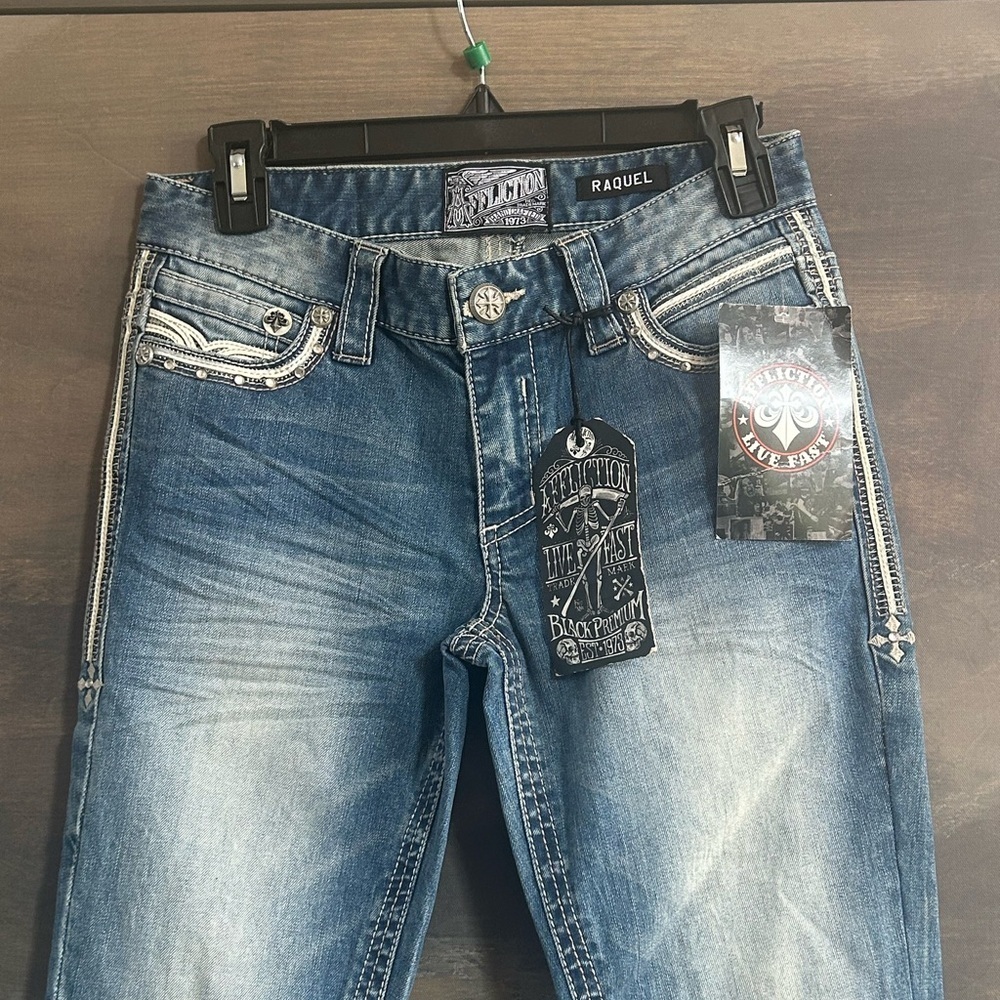 NWT Affliction Raquel Revival Women's Blue Jeans - Picture 2 of 11